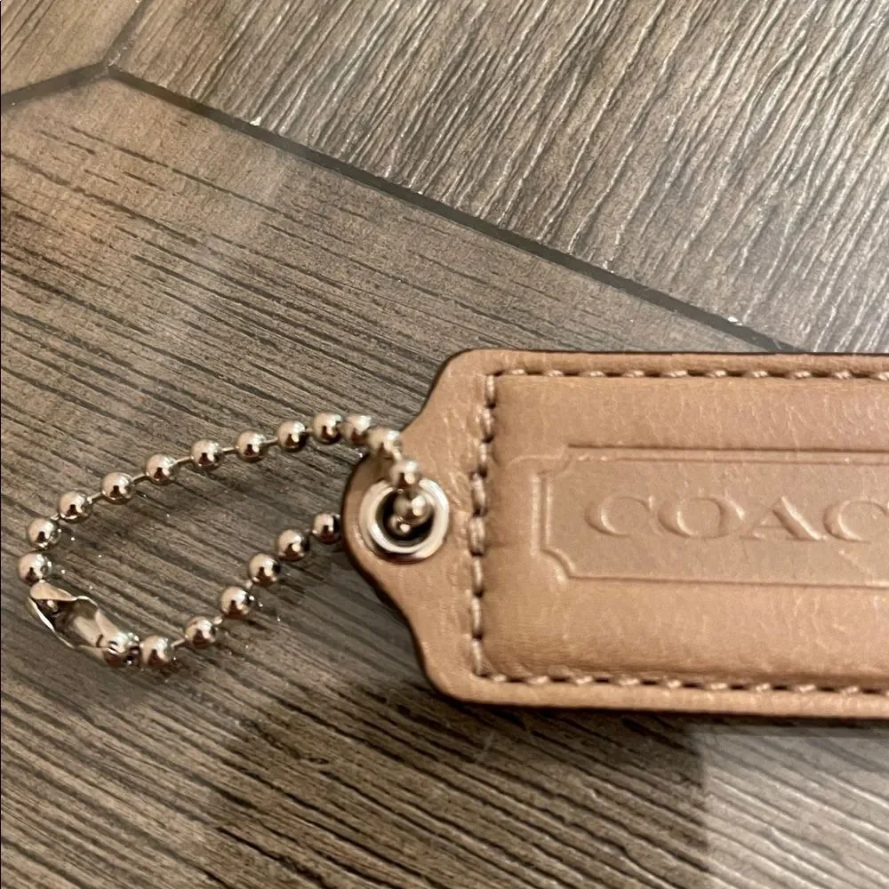 Coach Replacement Hangtag Art Sateen Maggie 17055 Taupe Color Leather
